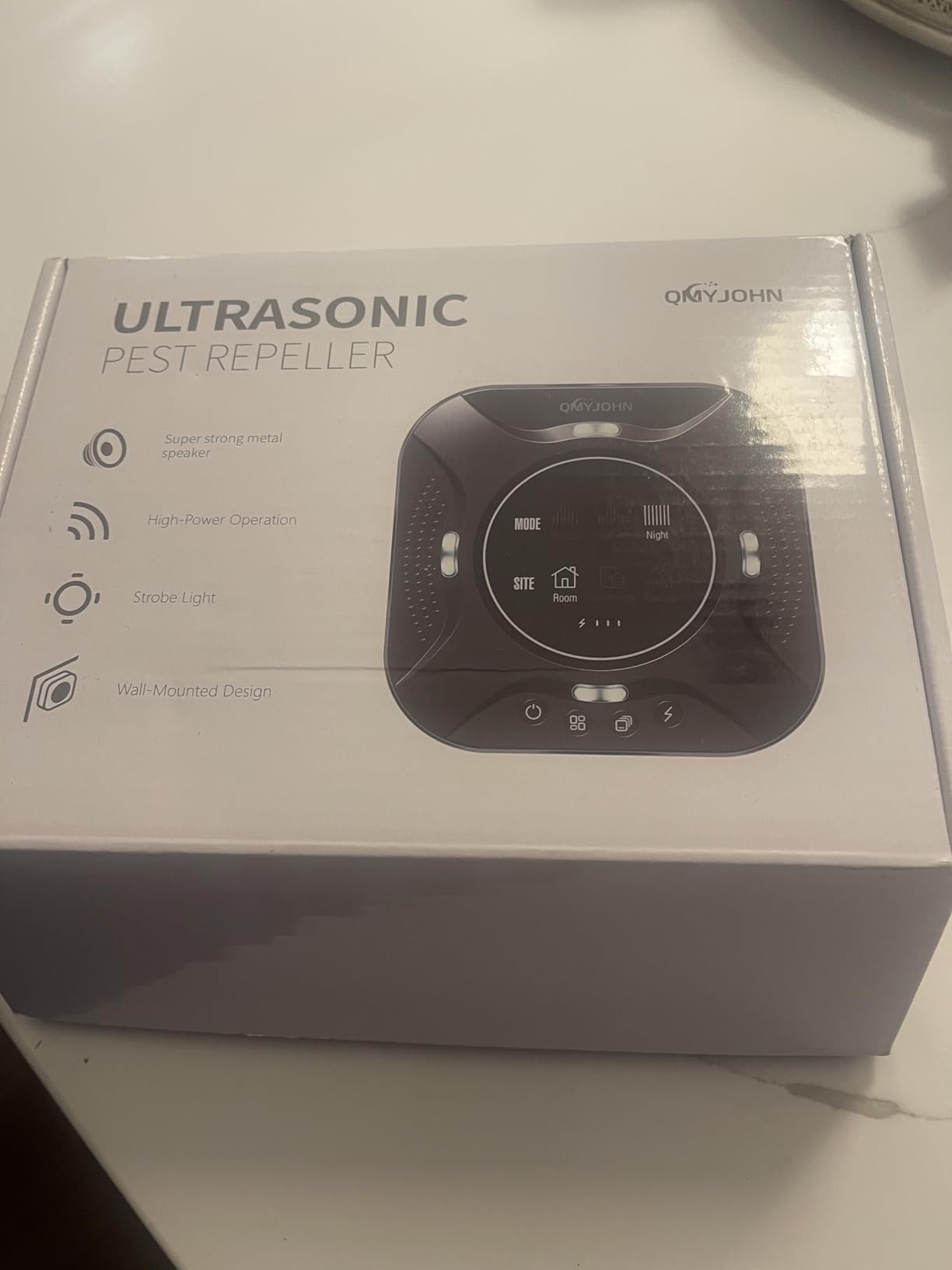 Indoor Ultrasonic Pest Repeller Plug-in, with a Display Screen & LED Strobe Light, Effectively Repels Mice, Squirrels, Roaches & Other Rodents up to 3900 Sq.Ft. Suitable for Attics, Garages, etc. customer photo 2
