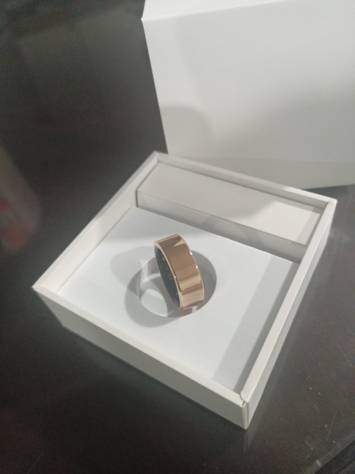 Smart Ring for Women & Men, Fitness Tracker Ring with Heart Rate Monitor, HRV, Sleep Tracking, No Subscription Fee, 10ATM Waterproof Activity Ring for iPhone & Android (Gold, #9) customer photo 1