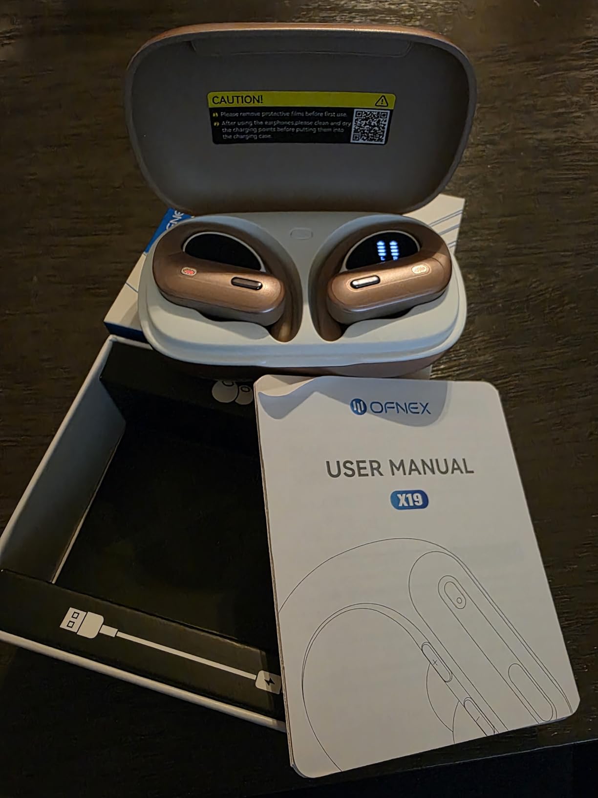 Active Noise Cancelling Ear Buds Wireless Earbuds 90 Hrs Playtime Bluetooth Headphones with Hi-Res Stereo Deep Bass Power Display Earphones with Earhooks Waterproof Transparency Headset for Sports/Gym customer photo 1