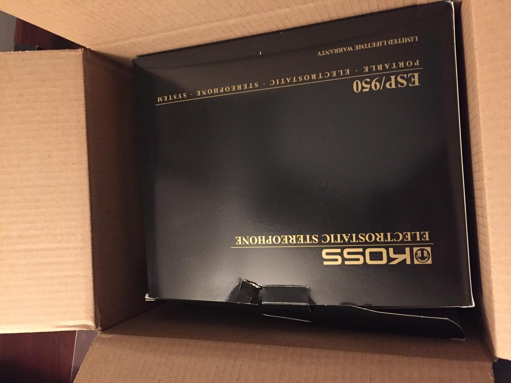 Koss ESP-950 Electrostatic Stereophone, Full Size Over-Ear Headphone, Leather Carrying Case Included, Black customer photo 2