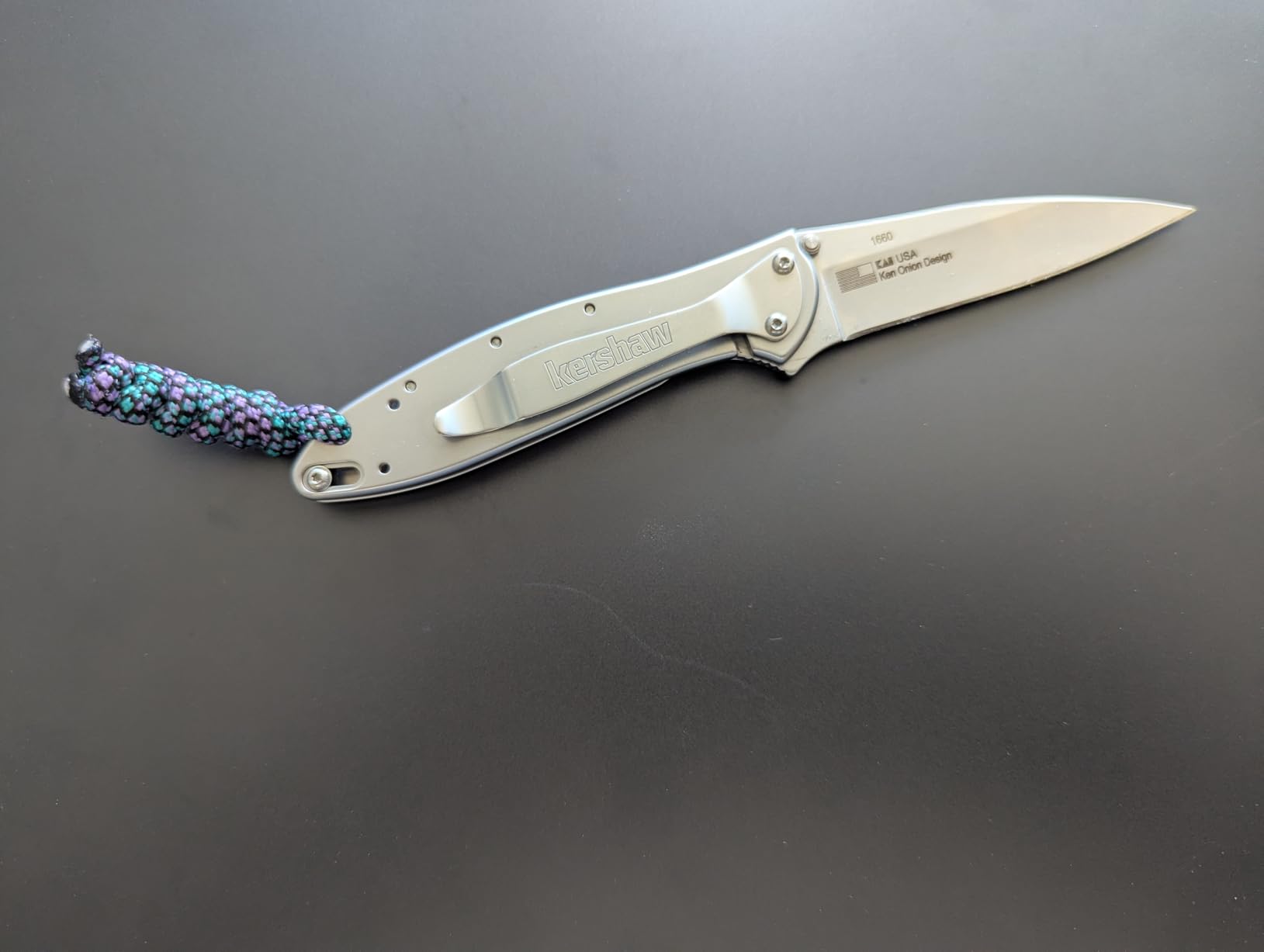 Kershaw Leek Pocket Knife (1660BLKW); Sandvik 14C28N Steel Blade, 410 Stainless Steel Handle, SpeedSafe Assisted Open customer photo 2