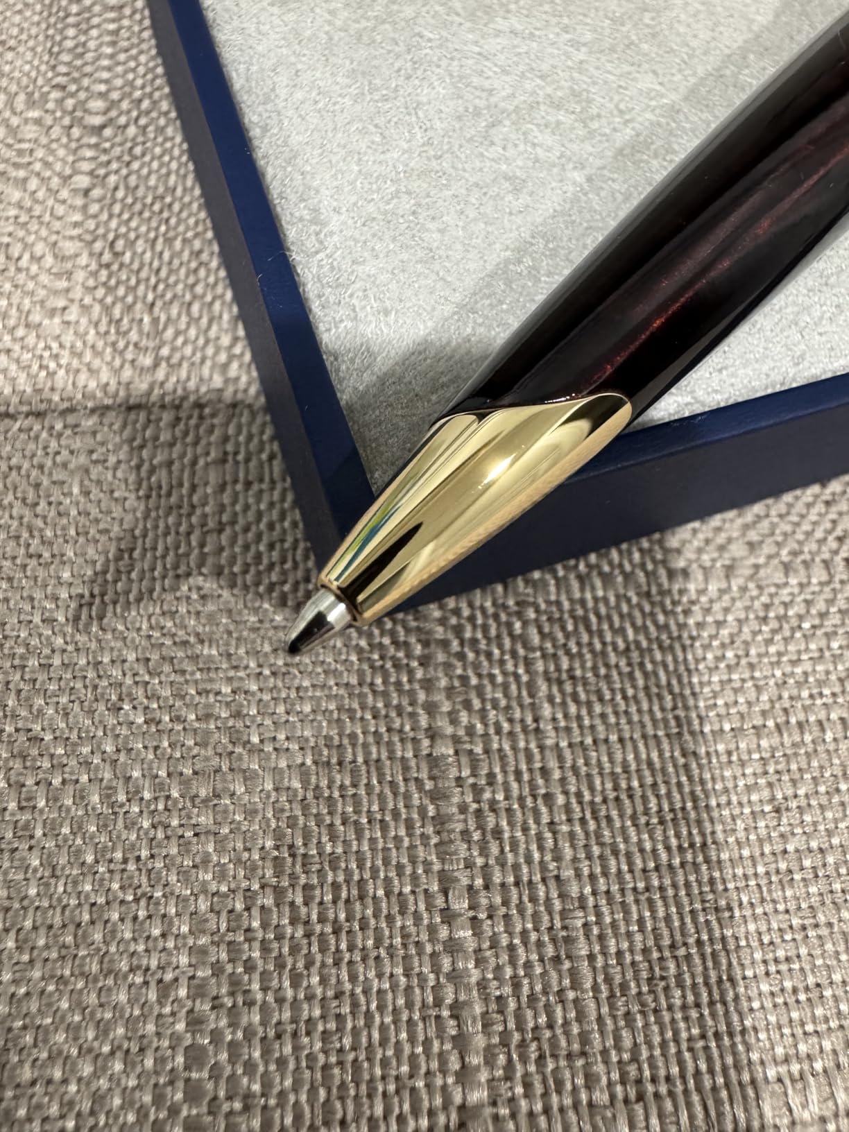 Waterman Carene Ballpoint Pen, Marine Amber with 23k Gold Clip, Medium Point with Blue Ink, Gift Box customer photo 1