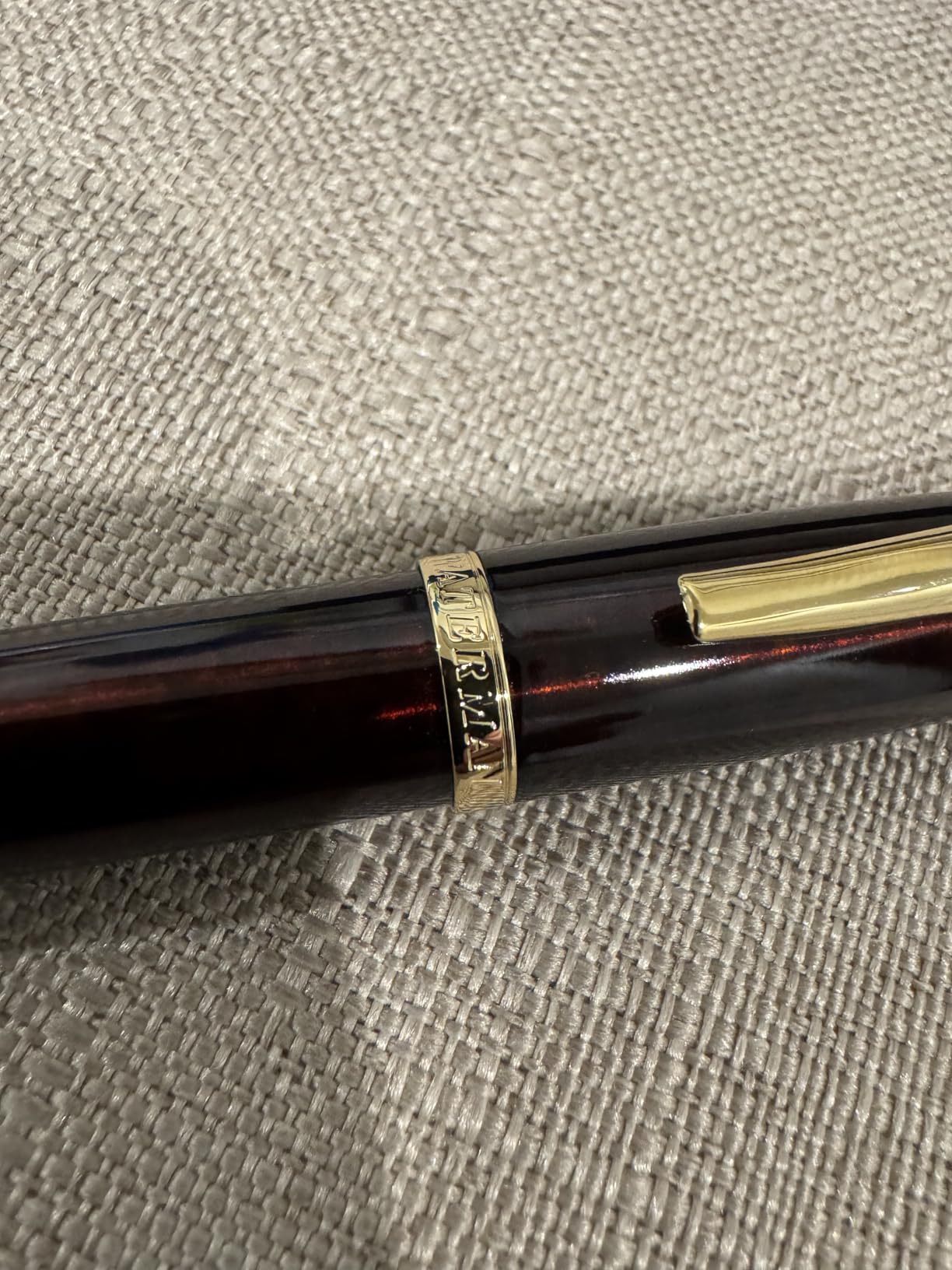 Waterman Carene Ballpoint Pen, Marine Amber with 23k Gold Clip, Medium Point with Blue Ink, Gift Box customer photo 2