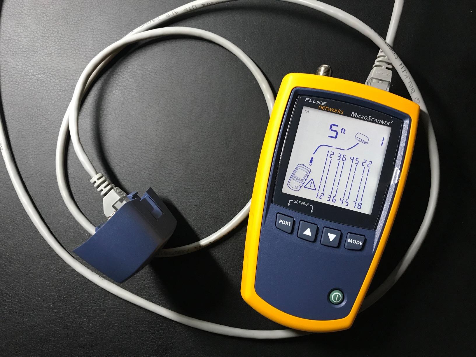 Fluke Networks MS2-100 MicroScanner2 Copper Cable Verifier with Built-In IntelliTone Toning, Troubleshoots RJ11, RJ45, Coax, Tests 10/100/1000Base-T, and Voip,yellow customer photo 1