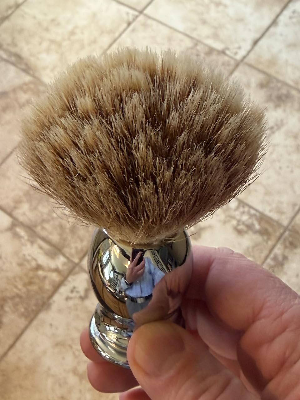 Parker 100% SILVERTIP Badger Shaving Brush - Chrome Handle & Stand - Premium 3-Band Badger Bristles for Smooth, Luxurious Lather customer photo 1