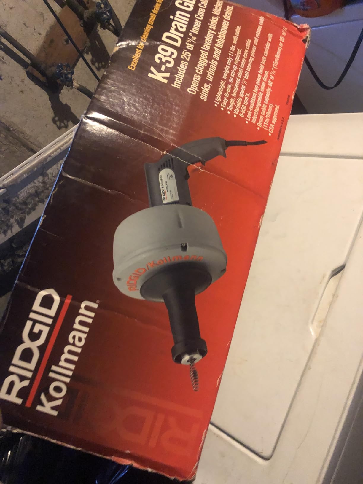 Ridgid 35473 K-45 Sink Machine Drum Drain Cleaner customer photo 2