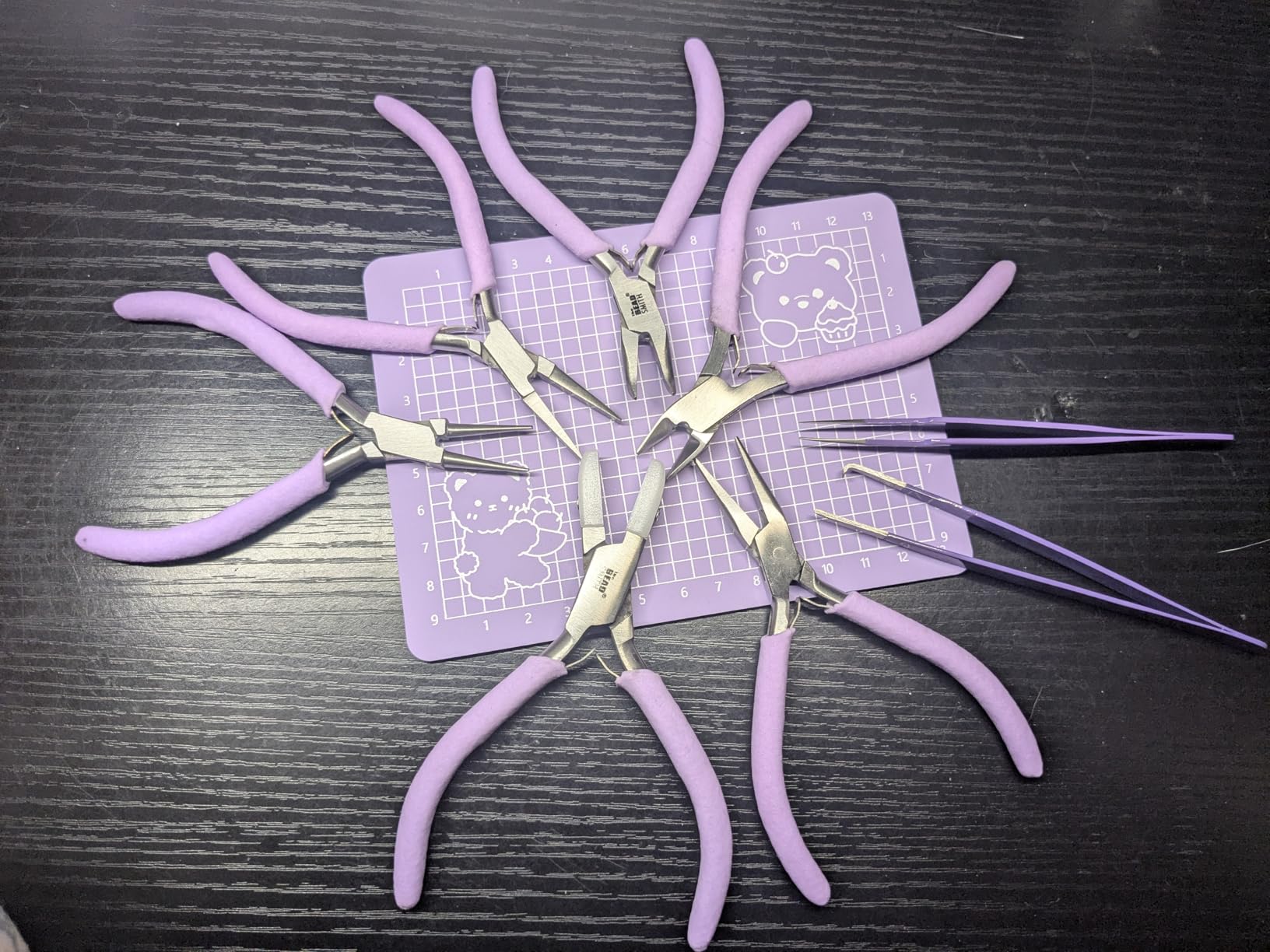 The Beadsmith Fashion Color Pliers - Set of 8 Slimline Color-Coordinated Tools - Matching Clutch in Orchid - Jewelry Making Supply Kit to Create Necklaces, Bracelets, Earrings & More customer photo 1