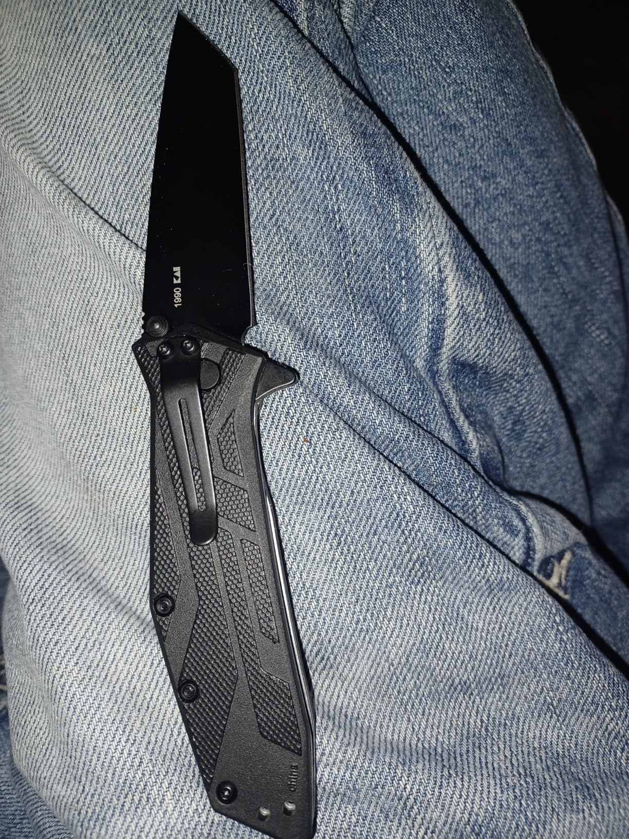 Kershaw Brawler Pocketknife, 3 Inch 8Cr13MoV Steel Modified Tanto Blade, Assisted Folder Opening with Flipper customer photo 1