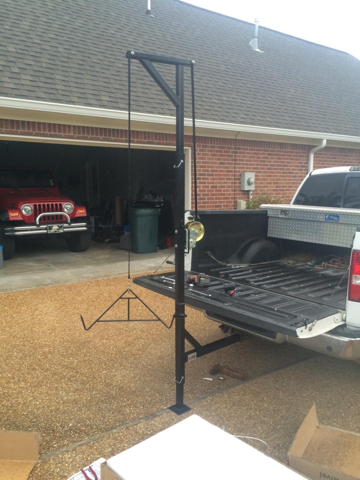 Kill Shot Truck Hitch Mounted Deer Hoist 500 lb Capacity with 360 Degree Swivel & Gambrel for Cleaning, Skinning, Loading Game customer photo 2