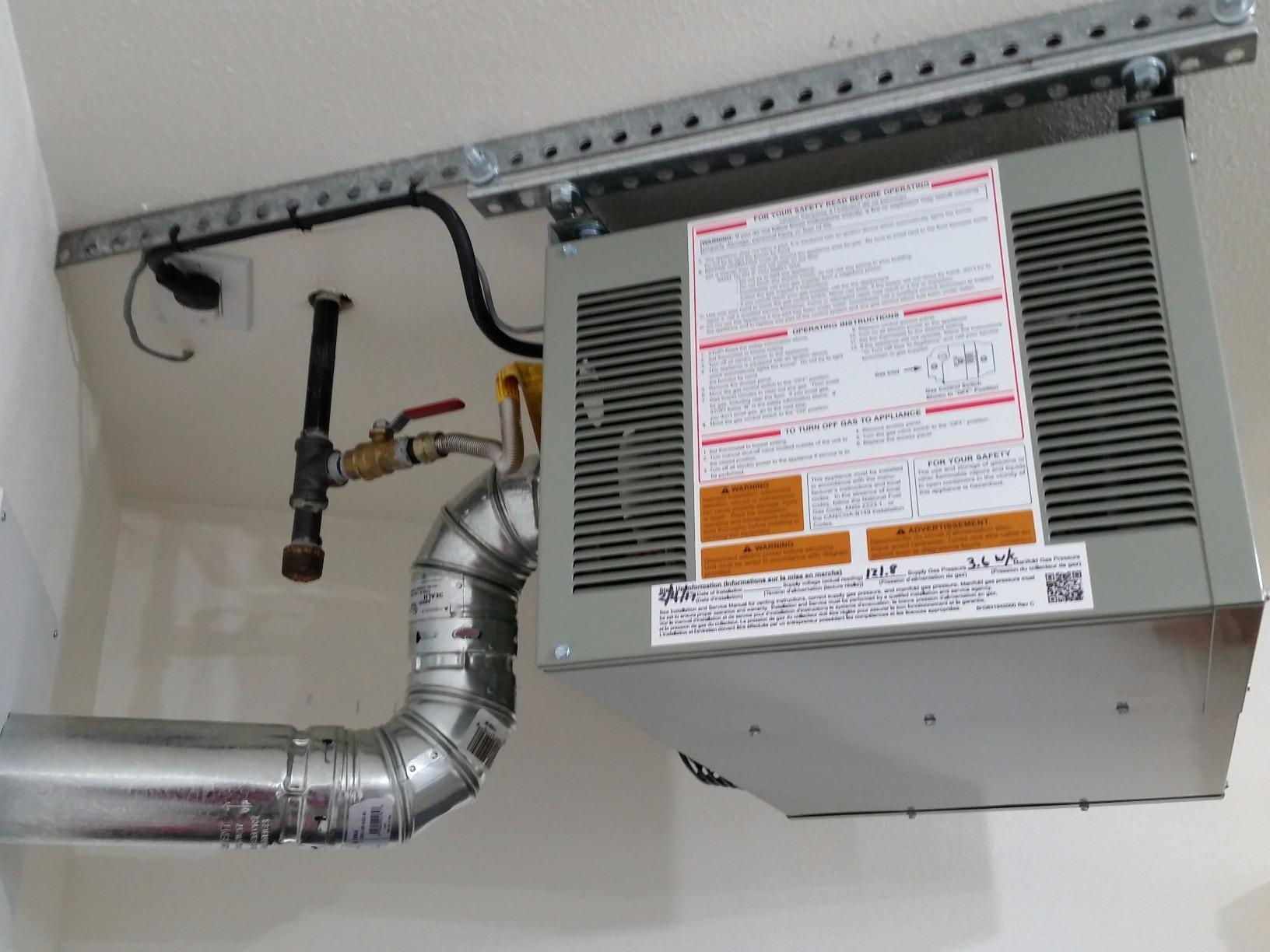 Modine HD45AS0111 Natural Gas Hot Dawg Garage Heater, 45,000 BTU with 80-Percent Efficiency customer photo 2