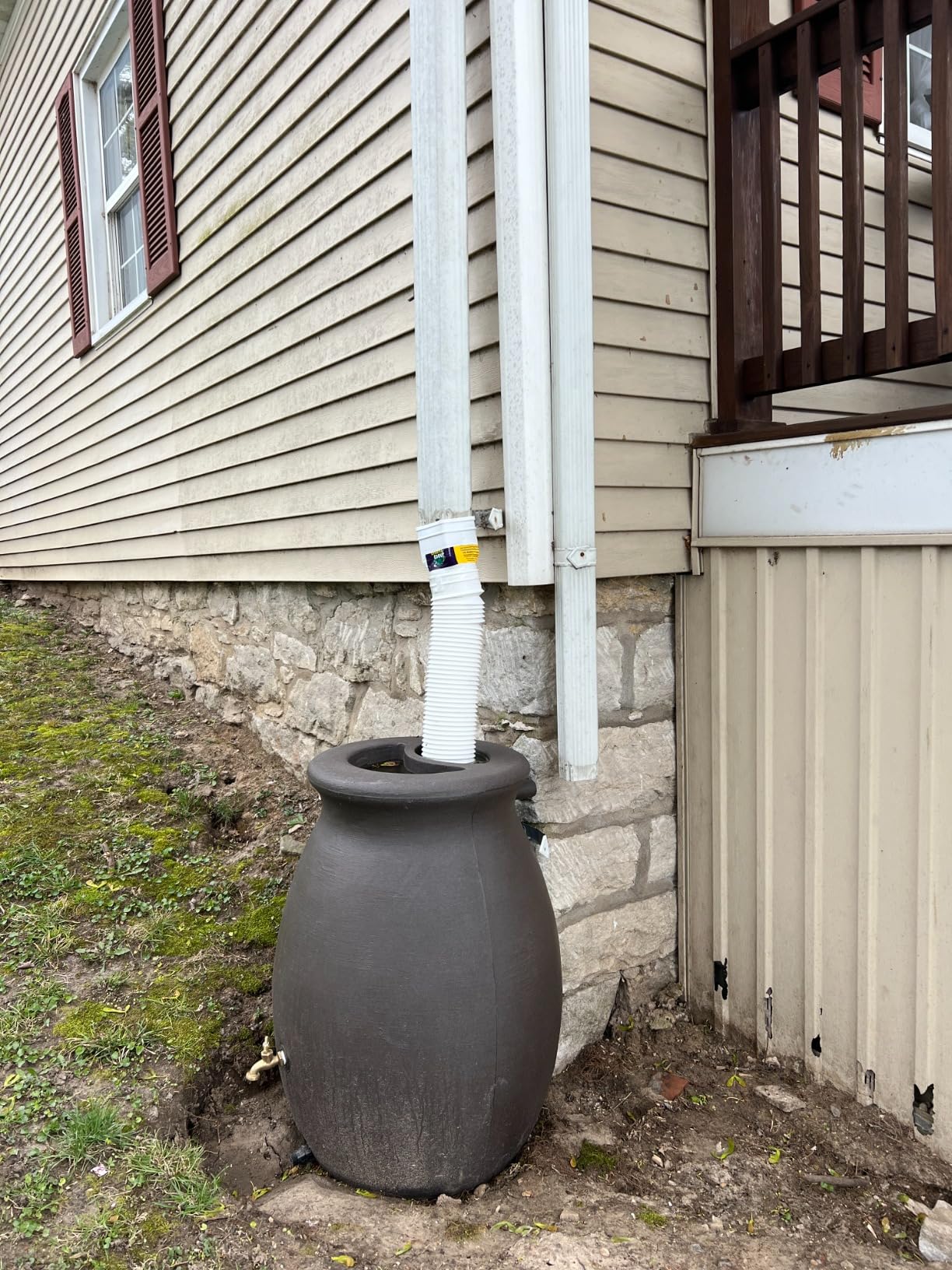 Algreen Products Castilla Rain Barrel 50-Gallon, Brownstone customer photo 1