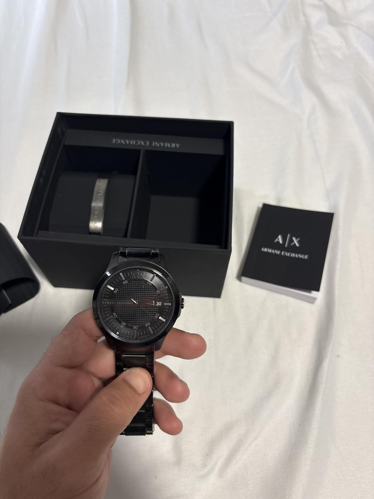 A|X Armani Exchange Men's Watch, Three-Hand Stainless Steel Watch for Men customer photo 2