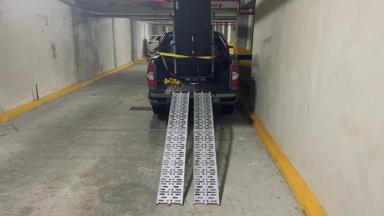 Titan Ramps 7.5' Portable ATV Ramps 1500 lb Capacity Aluminum Loading Ramps for Pickup Trucks Folds to 45.5