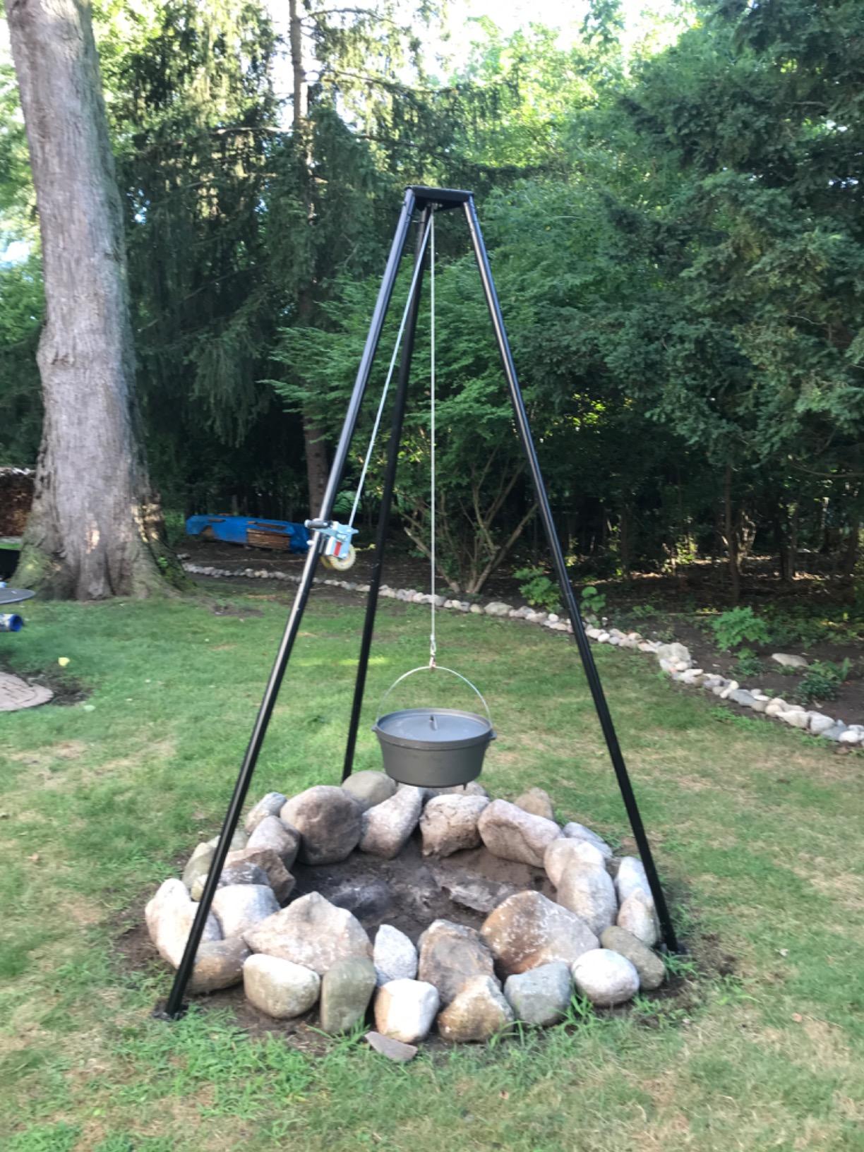 Guide Gear Tripod Portable Game Hanger Deer Hoist Lift System for Hunting, Hide Skinning, Field Dressing customer photo 2