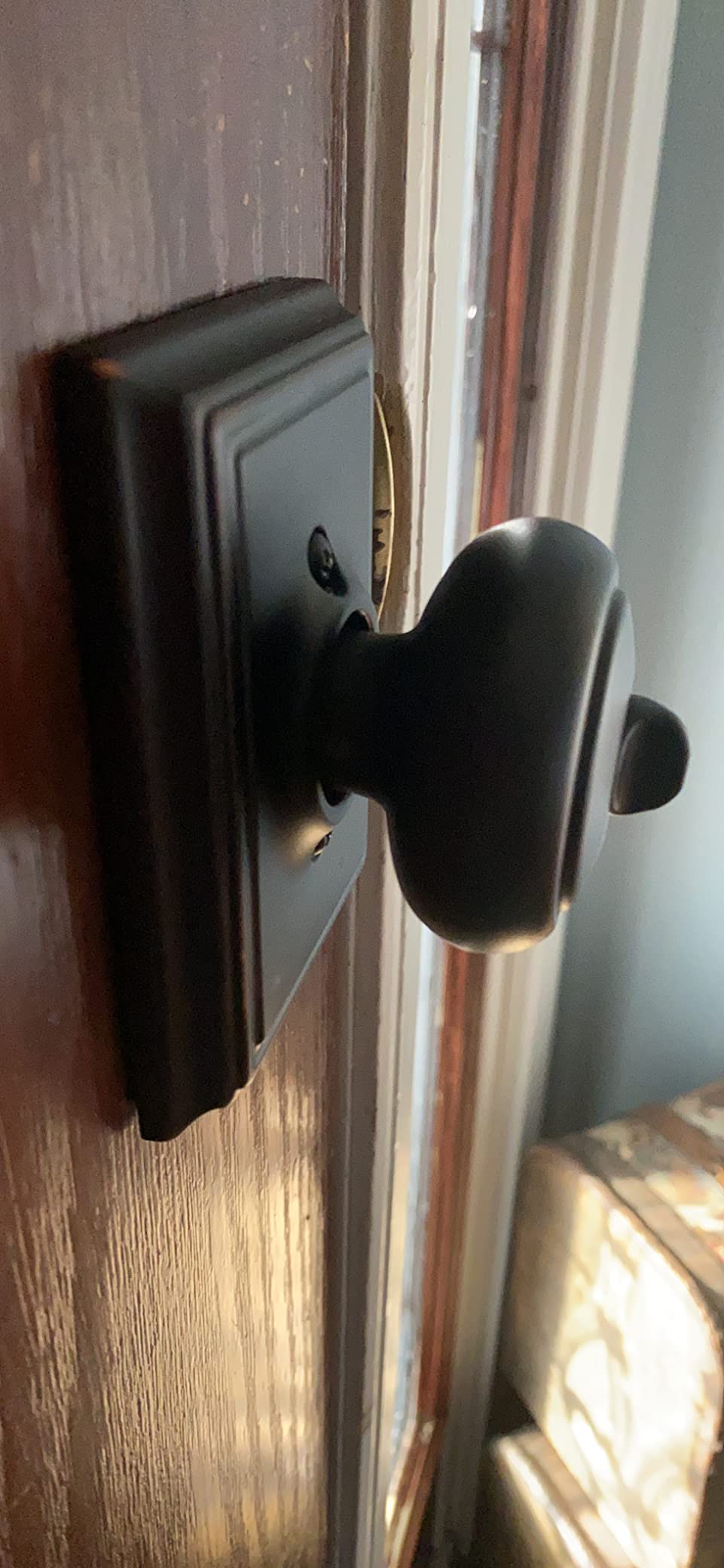 Schlage F51A AND 609 ADD Andover Knob with Addison Trim Keyed Entry Lock, Antique Brass customer photo 1