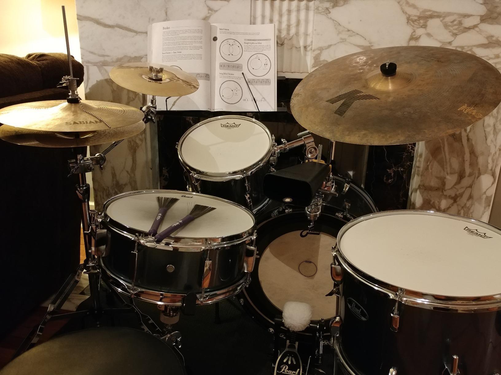 Pearl Roadshow Drum Set 4-Piece Complete Kit with Cymbals and Stands, Charcoal Metallic (RS584C/C706) customer photo 2