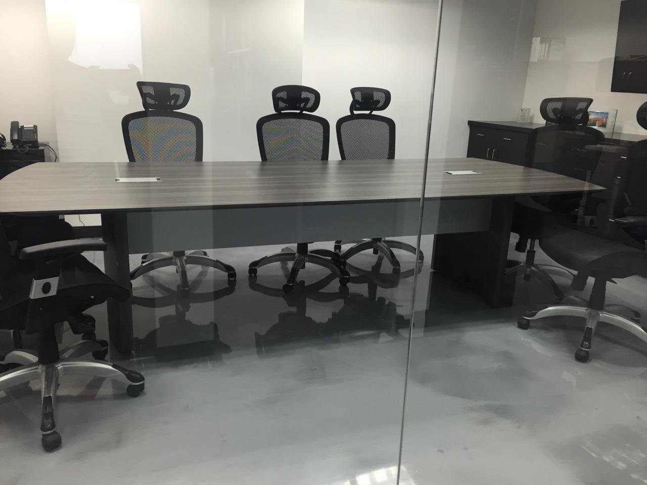 Safco Medina Modern Office Conference Meeting Room Table, 10', Gray Steel customer photo 2