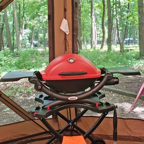 Weber Q1200 Liquid Propane Portable Gas Grill, Blue - 1-Burner Travel and Camping Grill with Cast-Iron Grates & Electronic Ignition (8,500 BTU Burner) customer photo 2