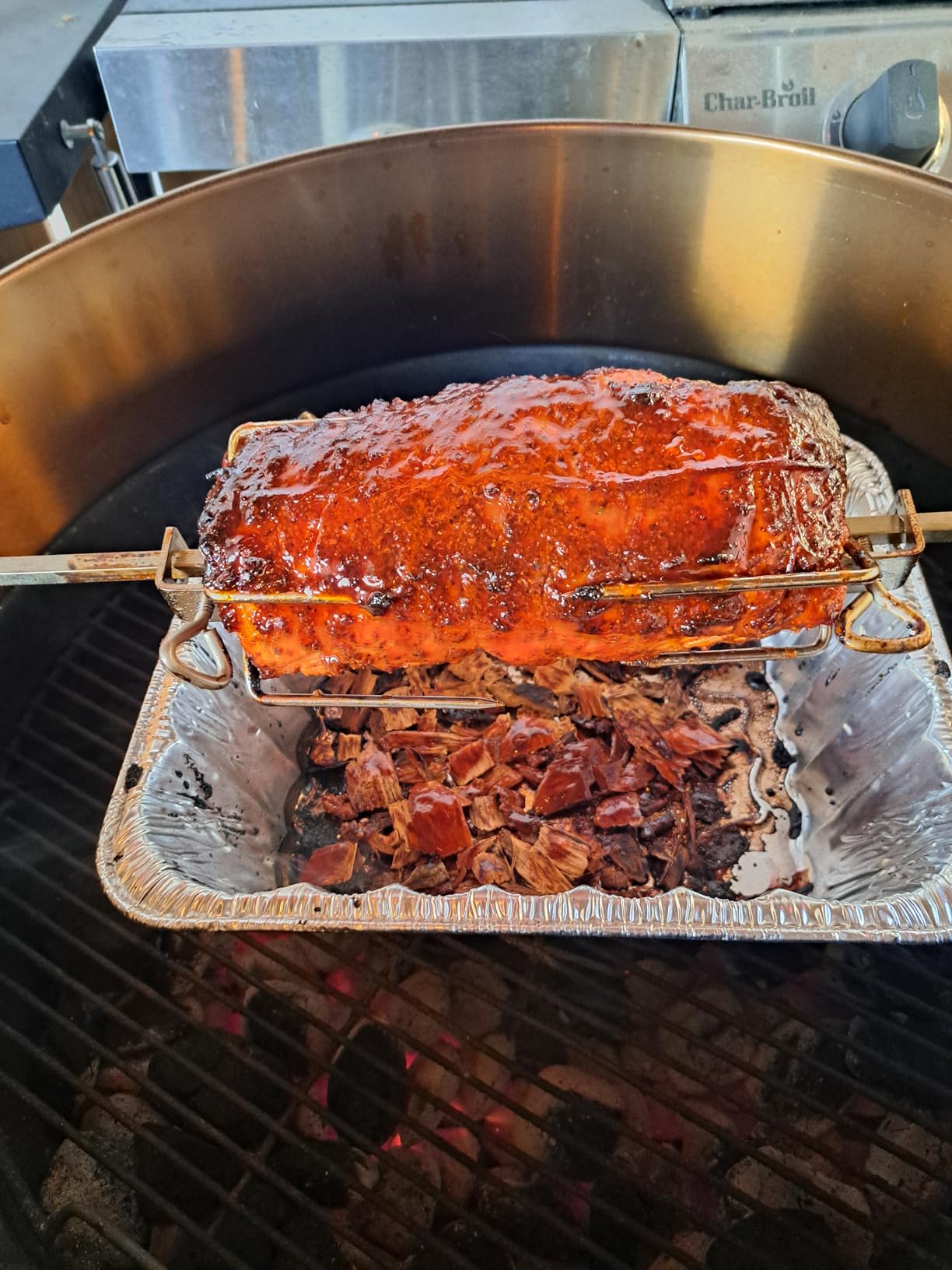 onlyfire Rotisserie Ring Kit for Weber 22-1/2-Inch Charcoal Kettle Grill and Other Similar Models customer photo 1