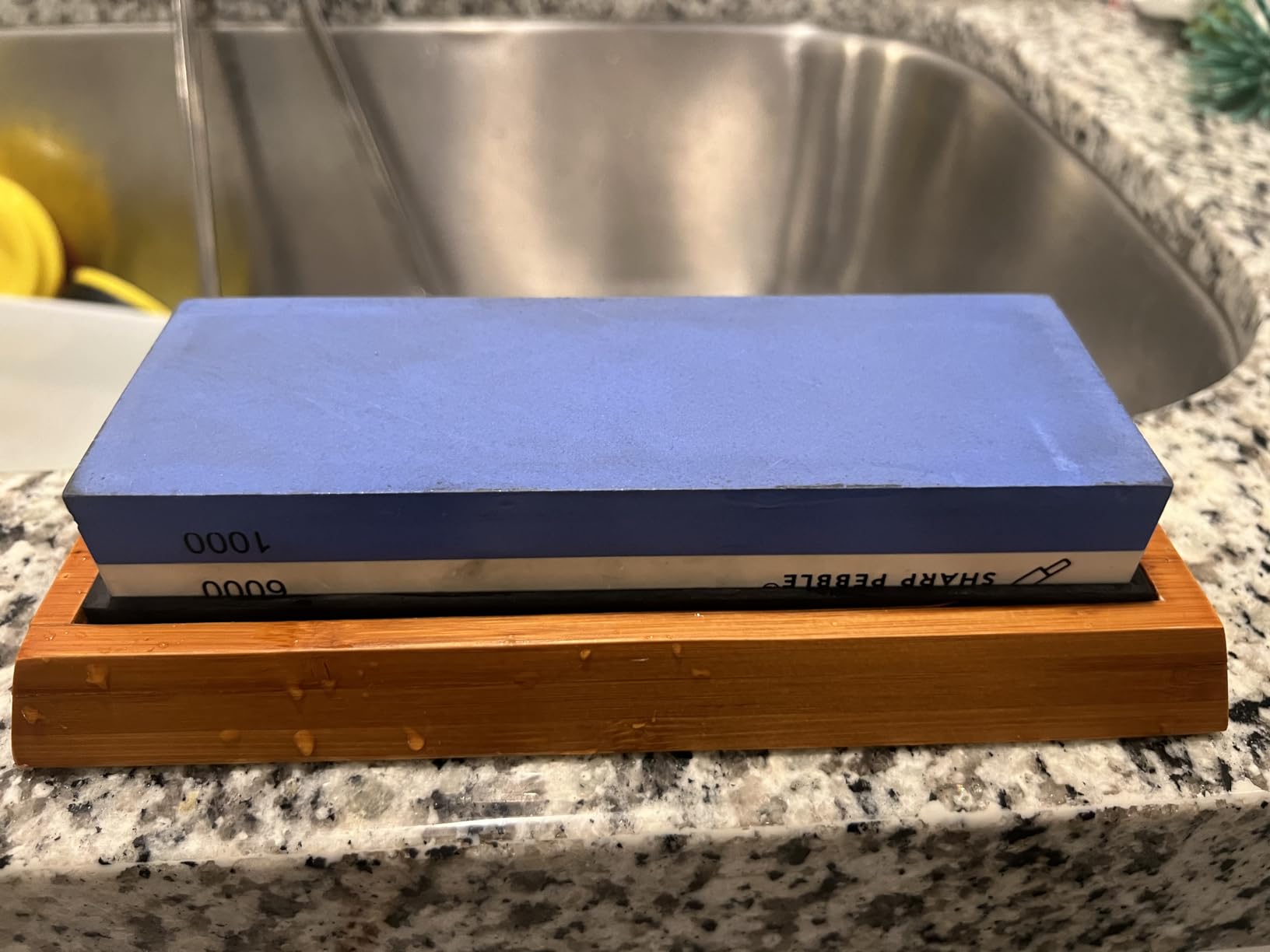 Sharp Pebble Premium Whetstone Knife Sharpening System - 1000/6000 Grit Whetstone Knife Sharpener & Honing Kit with Angle Guide & Non-Slip Bamboo Base customer photo 2