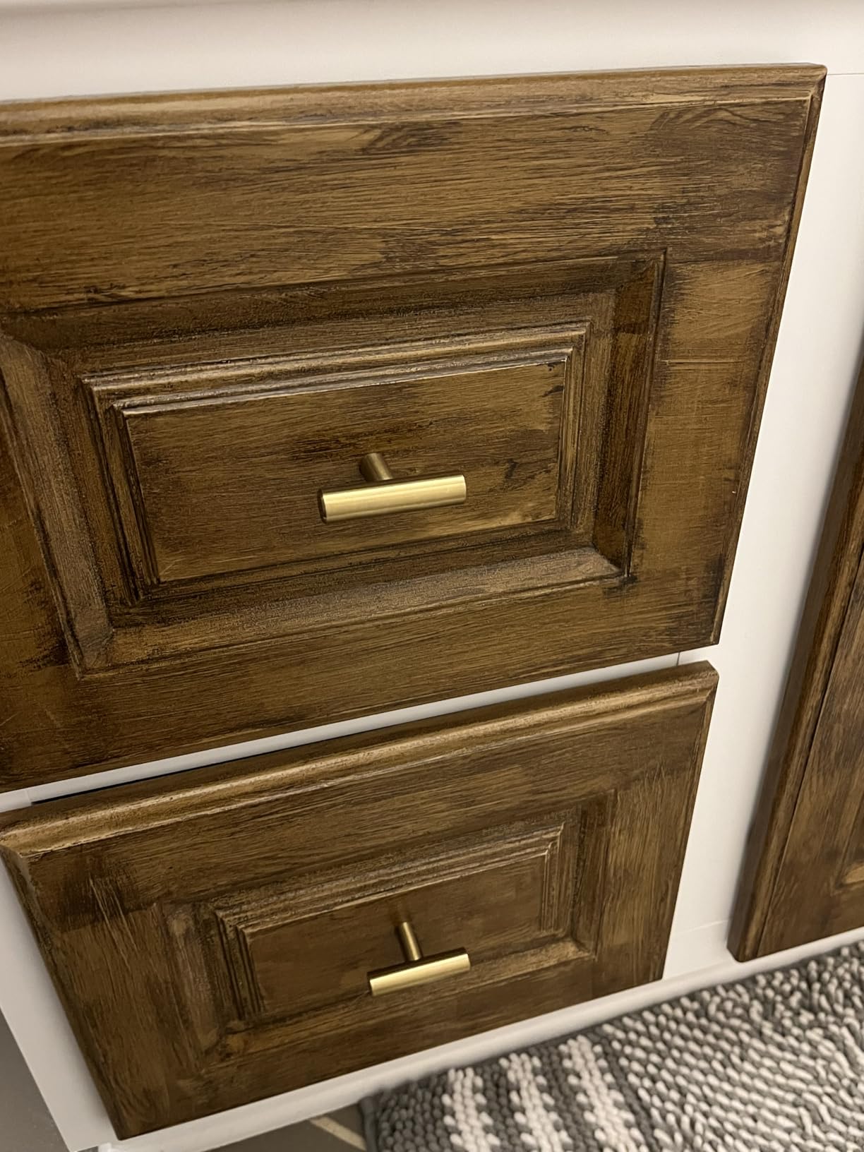 Goldenwarm 10 Pack Gold Cabinet Knobs Brushed Brass Drawer Knobs Gold Dresser Hardware - LS201GD Single Hole Handles for Kitchen Cupboard Doors Closet Hardware 2in Overall Length customer photo 2