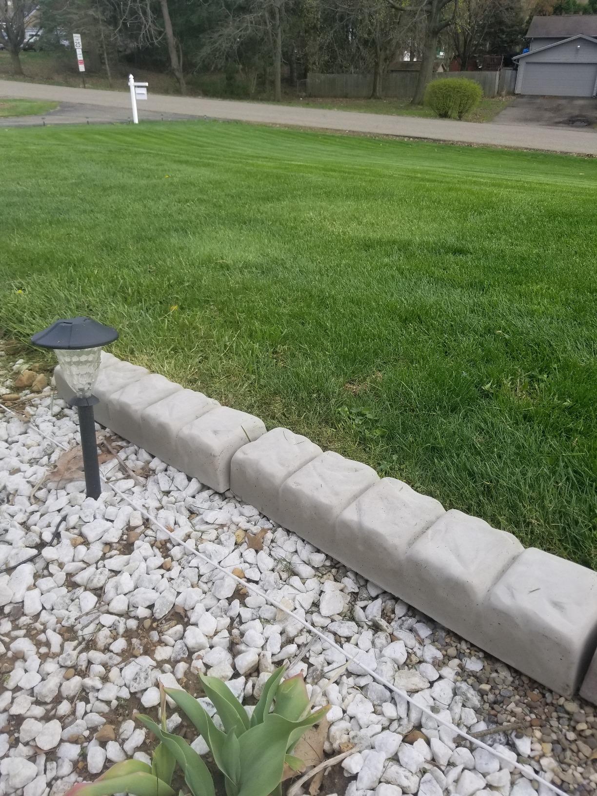 Concrete Molds Straight Edge Stone Log Edging Border Garden curbs Sold 2pcs BR02 customer photo 2