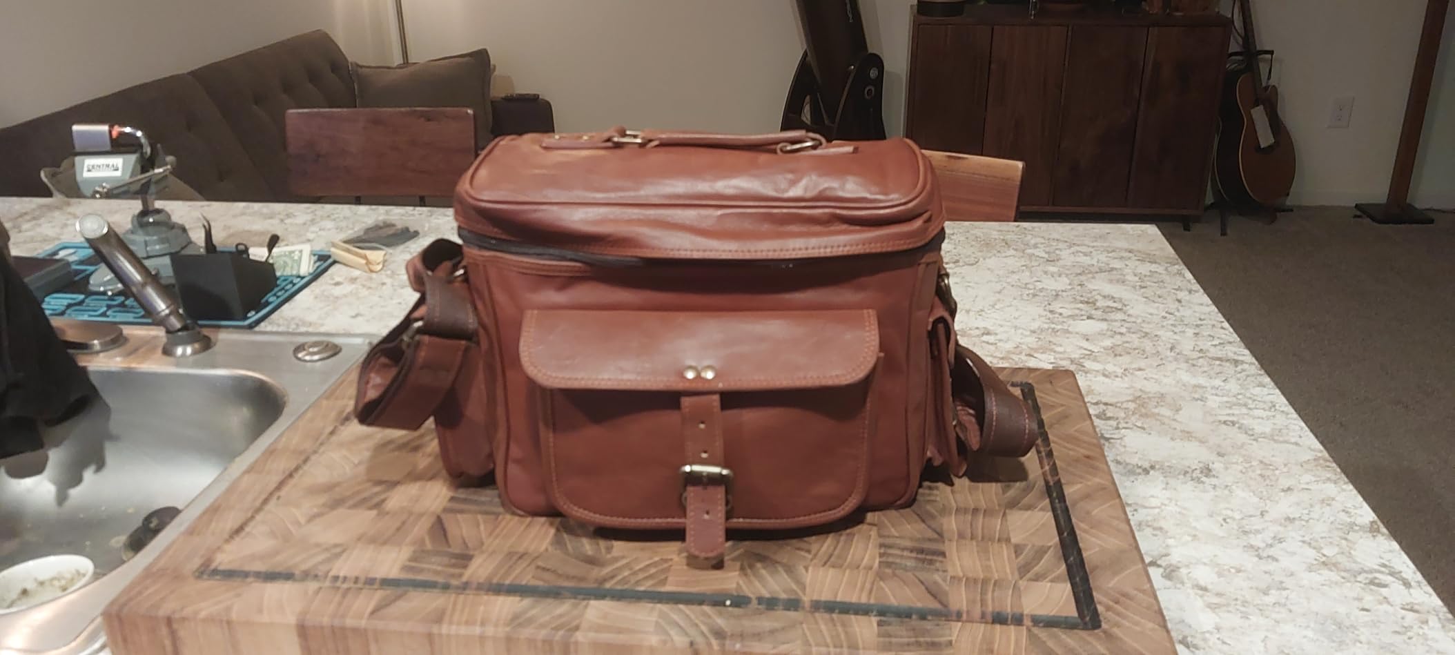 Leather Messenger Bag for Camera - Vintage Shoulder Satchel Camera Bag for DSLR, Canon, Nikon, Fuji Cameras - Travel, Portable Photography Bag customer photo 1