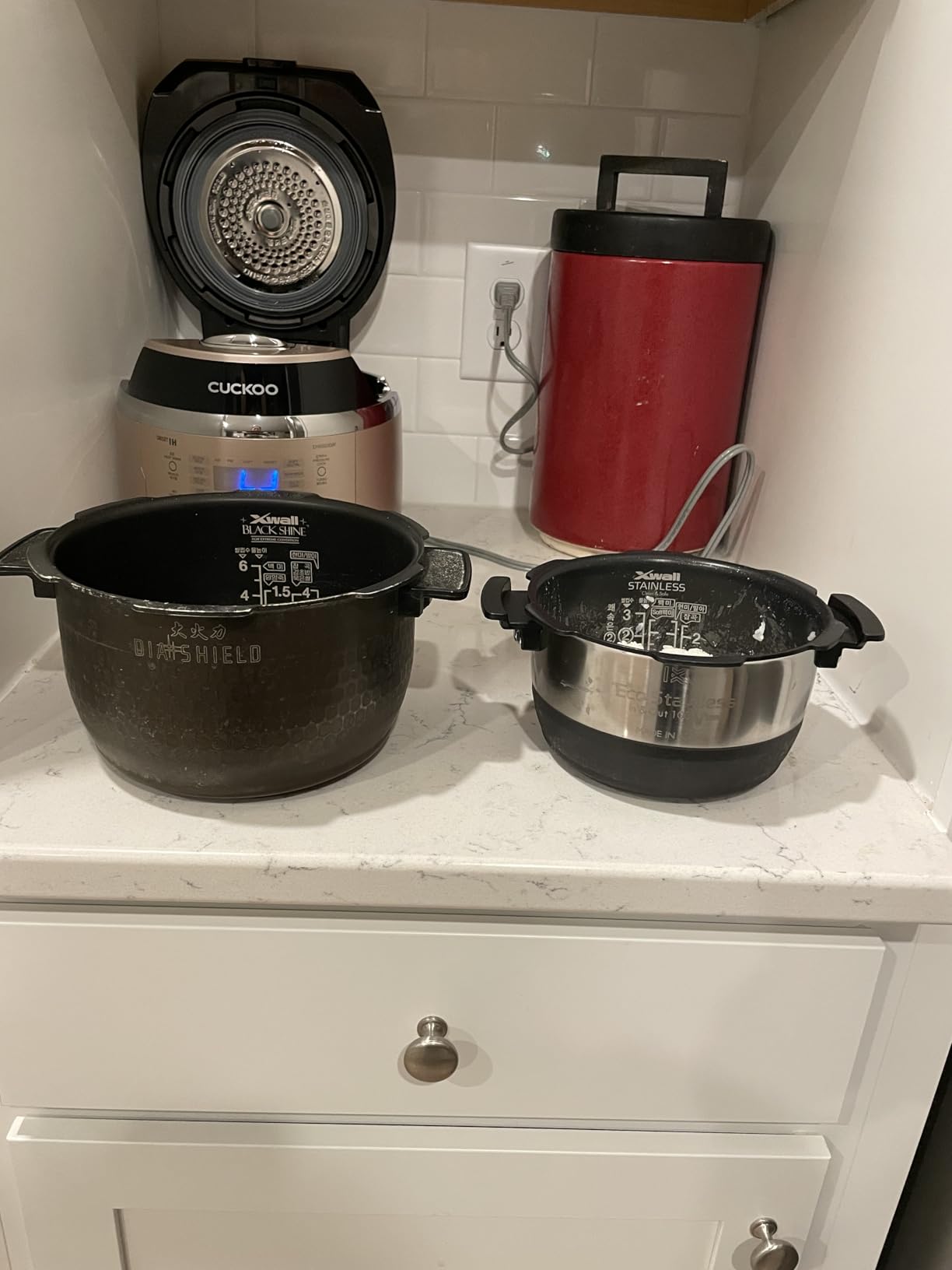 CUCKOO High Pressure Rice Cooker 3-Cup Uncooked / 6-Cup Cooked with Induction Heating Technology, Small Rice Maker with 16 Menu Options and Steam Plate, Voice Guide, Gold (CRP-EHSS0309F) customer photo 1