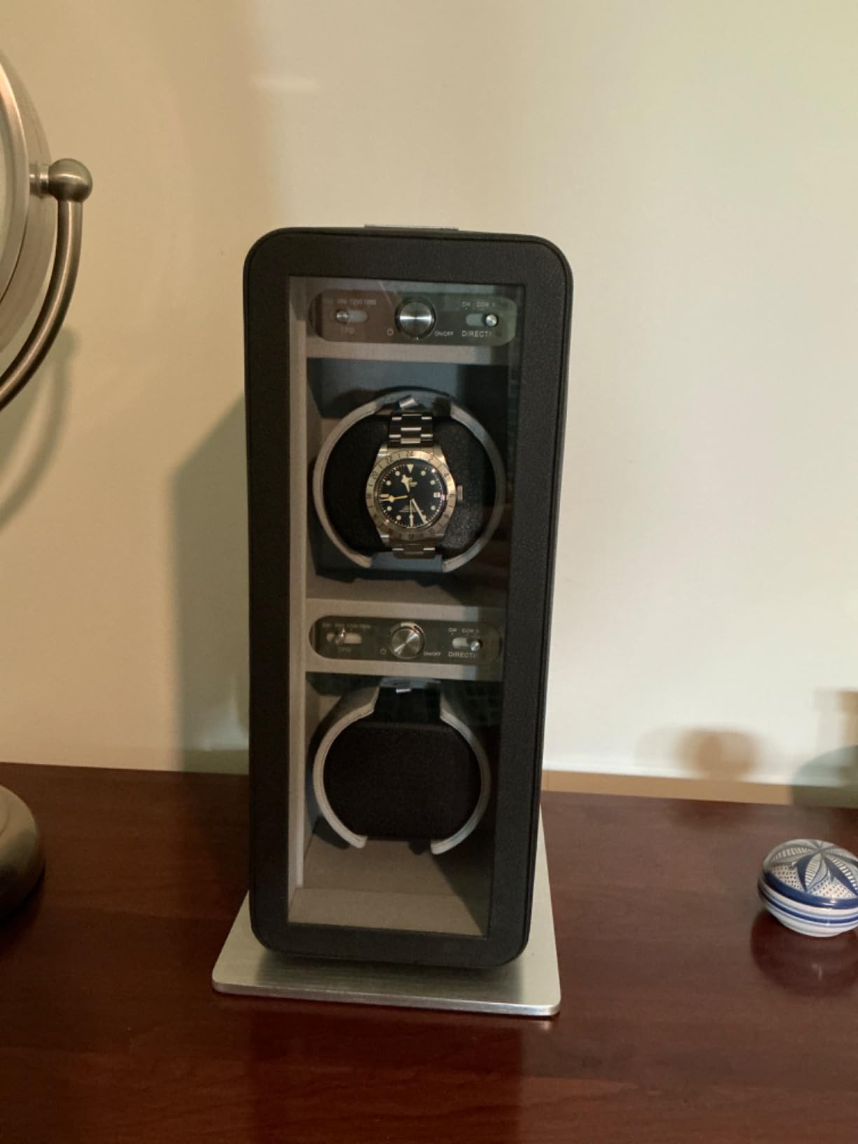 Heiden Monaco Double Watch Winder in Black Leather customer photo 1