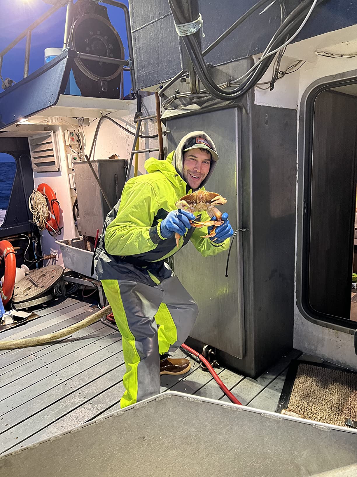 Stormline Milford 681 Heavy Duty Commercial Fishing Bib Pants | Two Layer 650gsm PVC | Knee Pads | Grey/Yellow customer photo 1