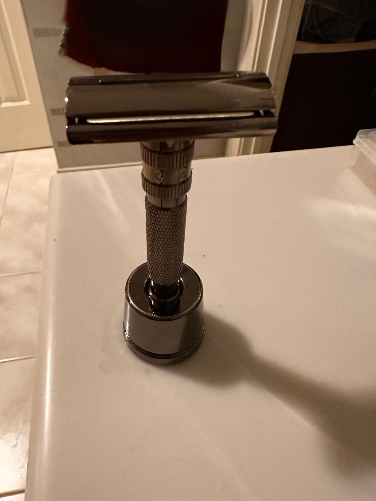 Rockwell Minimalist Premium Chromed Brass Safety Razor Stand | Elegant Design, Elegant Display Solution for Your Rockwell T, 6C, 2C, or 6S Safety Razor | Premium Stainless Steel Gunmetal (over Brass) customer photo 1
