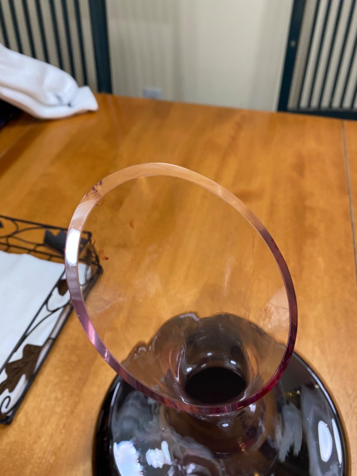 Amlong Crystal Lead-Free Large Wine Decanter, Red Wine Carafe, Wine Gift, Wine Accessories 58 oz (1700ml), with Crystal Globe Stopper customer photo 1