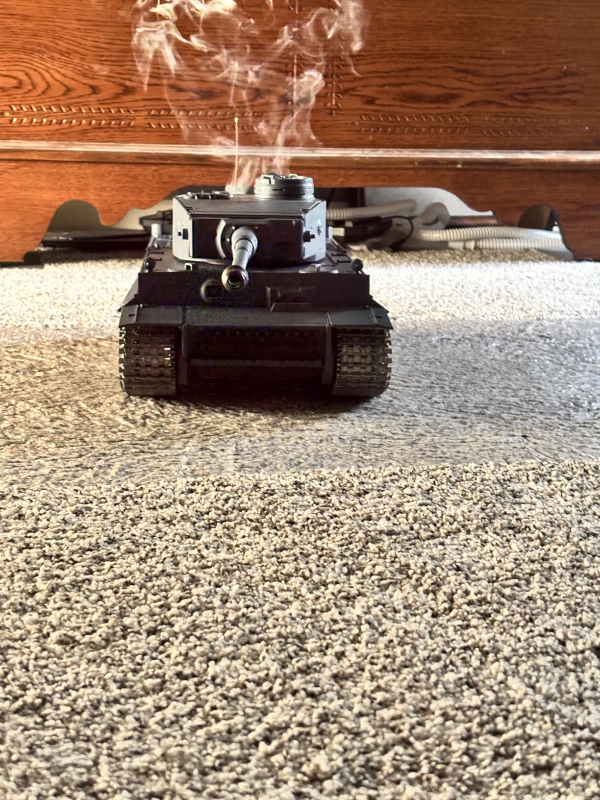 1/16 2.4ghz Remote Control German Tiger I Gray Color Tank Adults Model Toy(Upgraded/Metal Road Wheel & Tracks & Sprocket Wheel & Idle Wheel)(Steel Gear Gearbox)(5000mah Nimh Battery)(Airsoft) customer photo 2