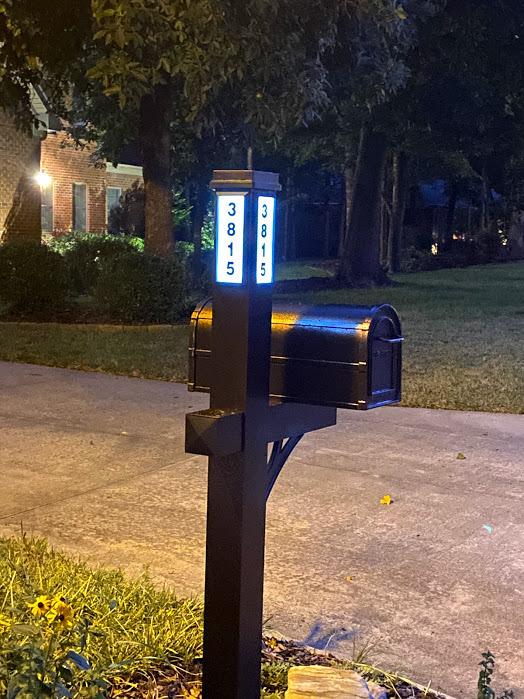 Aluminum Mailbox and Post Combo Kit With Solar Light for Easy Navigation - Bronze Mailboxes for Outside, Custom Mail Box for House With Accessories customer photo 1