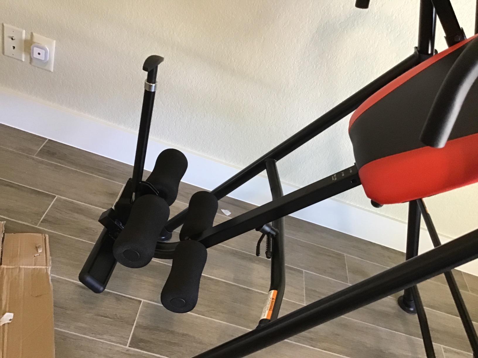 Body Vision IT9550 Deluxe Inversion Table with Adjustable Head Rest & Lumbar Support Pad, - Heavy Duty up to 250 lbs., Red customer photo 2