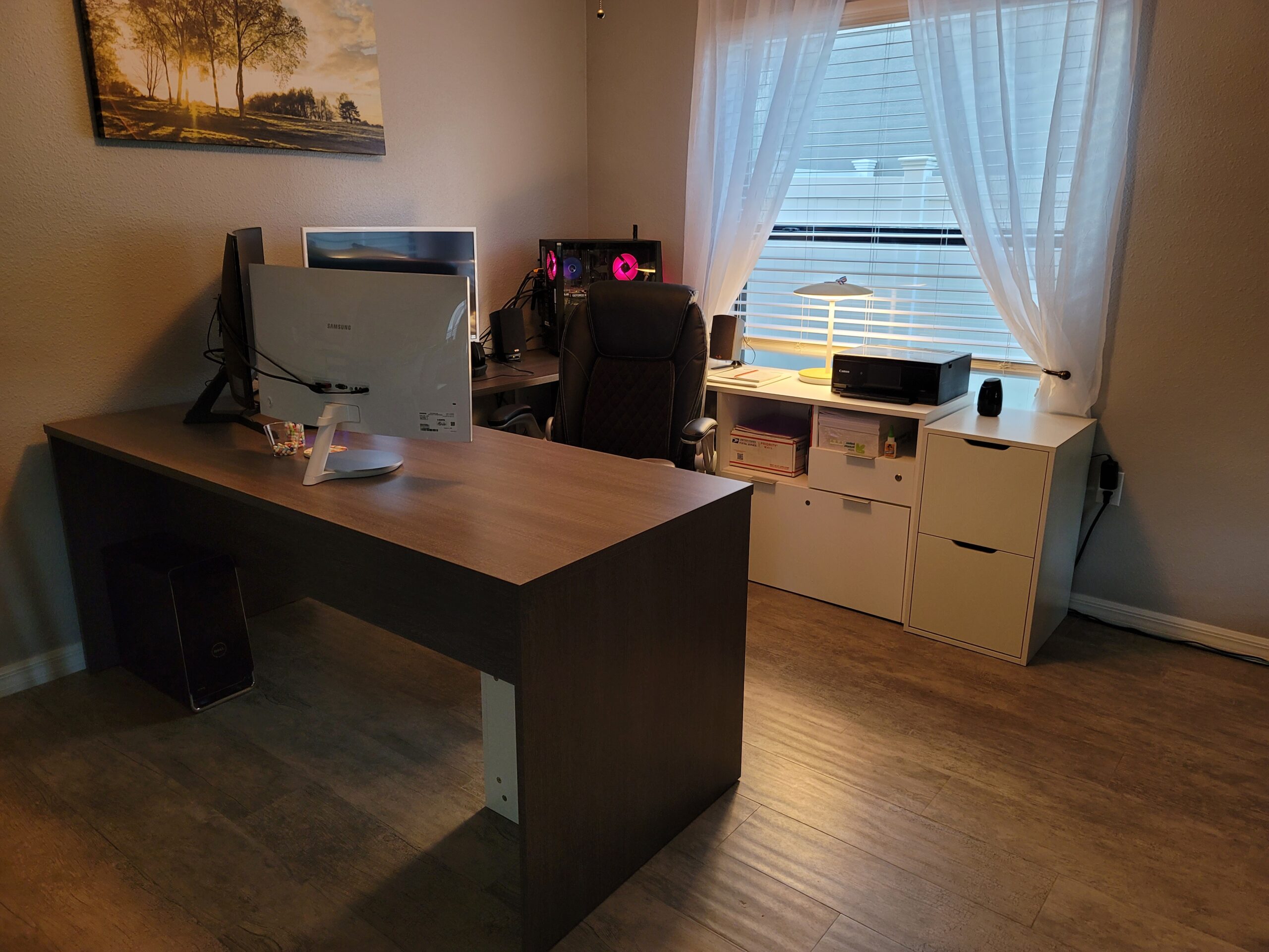 Bestar i3 Plus U-Shaped Executive Desk, 72W, Bark Grey customer photo 2