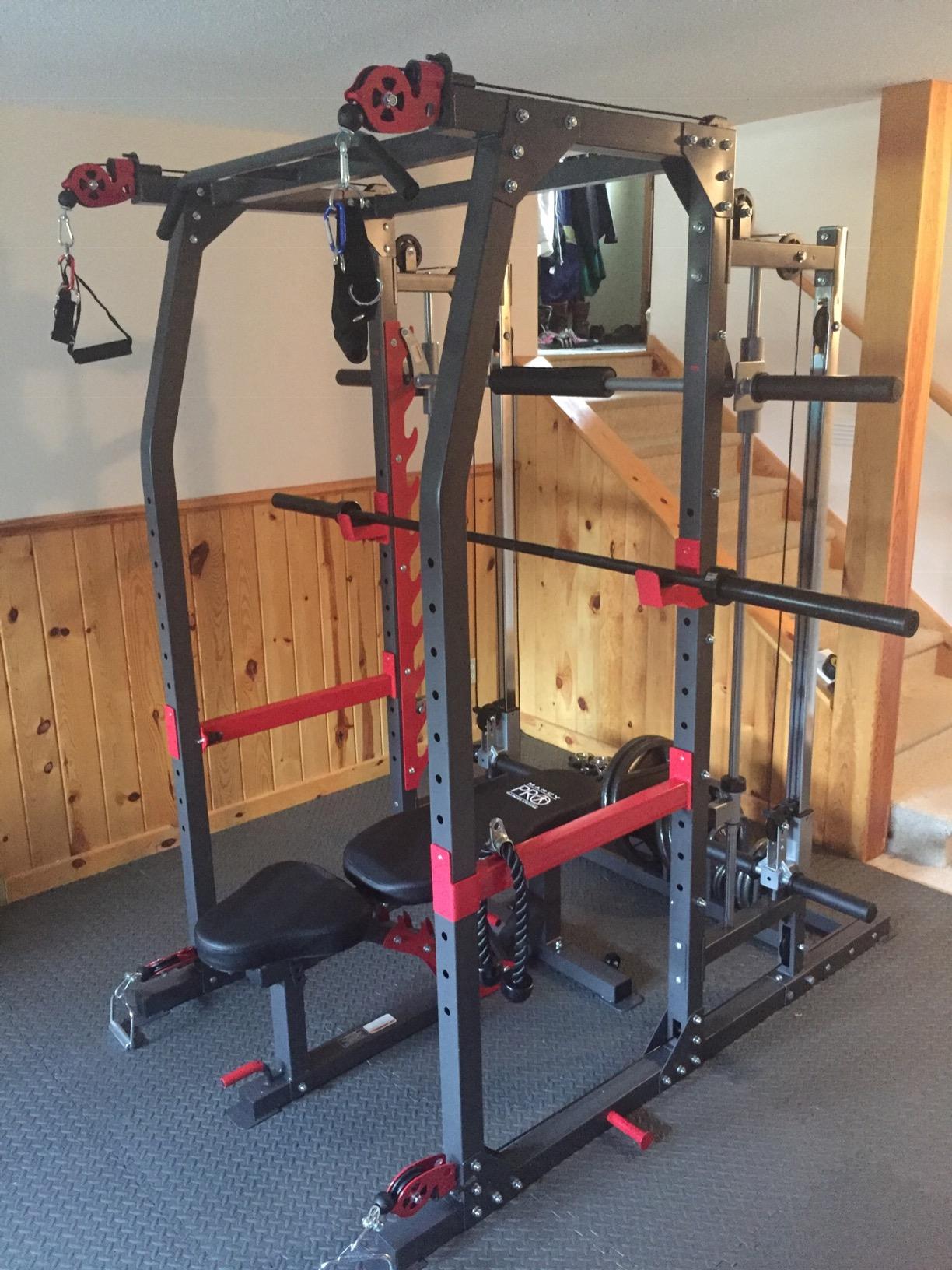 Marcy Smith Machine Home Gym System SM-4903, All-in-One Strength Training Cage with Weight Bench, Pulley, Squat Rack & Workout Station customer photo 2