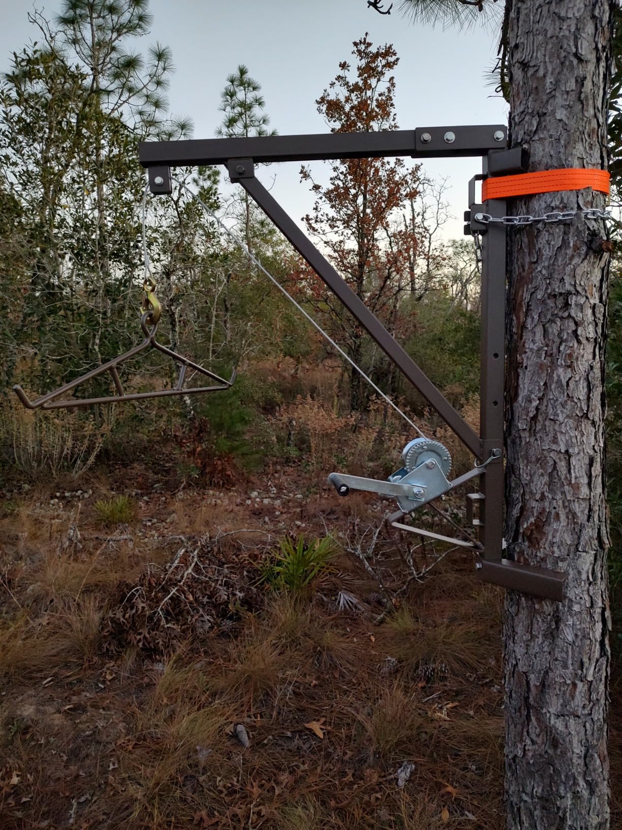Guide Gear Tree Mounted Deer Hoist Stand for Hunting, Game Hanger for Hide Skinning, Field Dressing customer photo 1