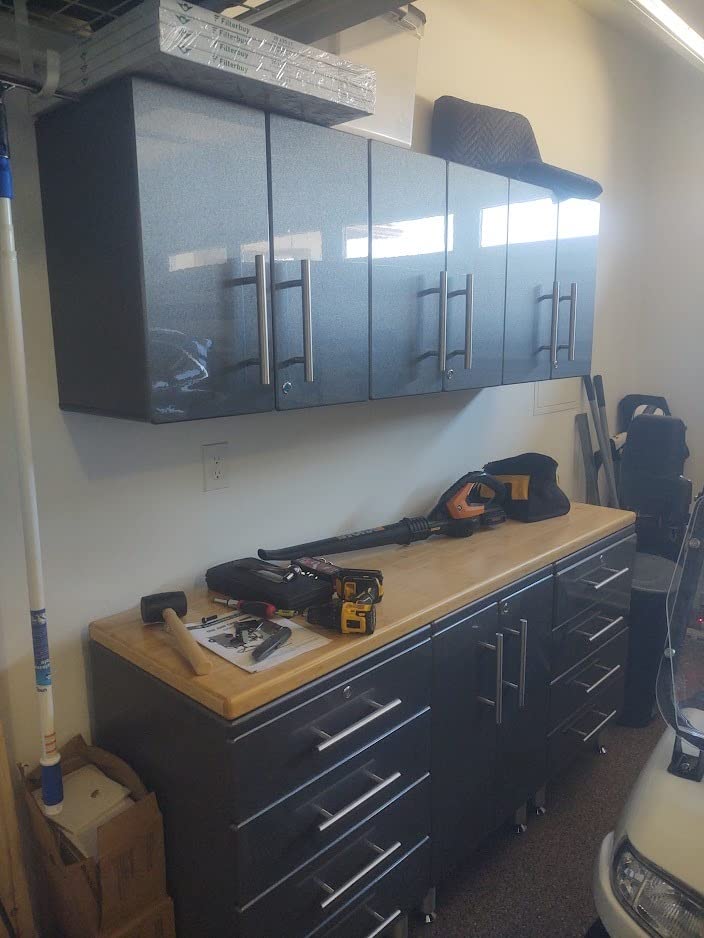 Ulti-MATE UG22072G 7-Piece Garage Cabinet Kit with Bamboo Worktop in Graphite Grey Metallic customer photo 1