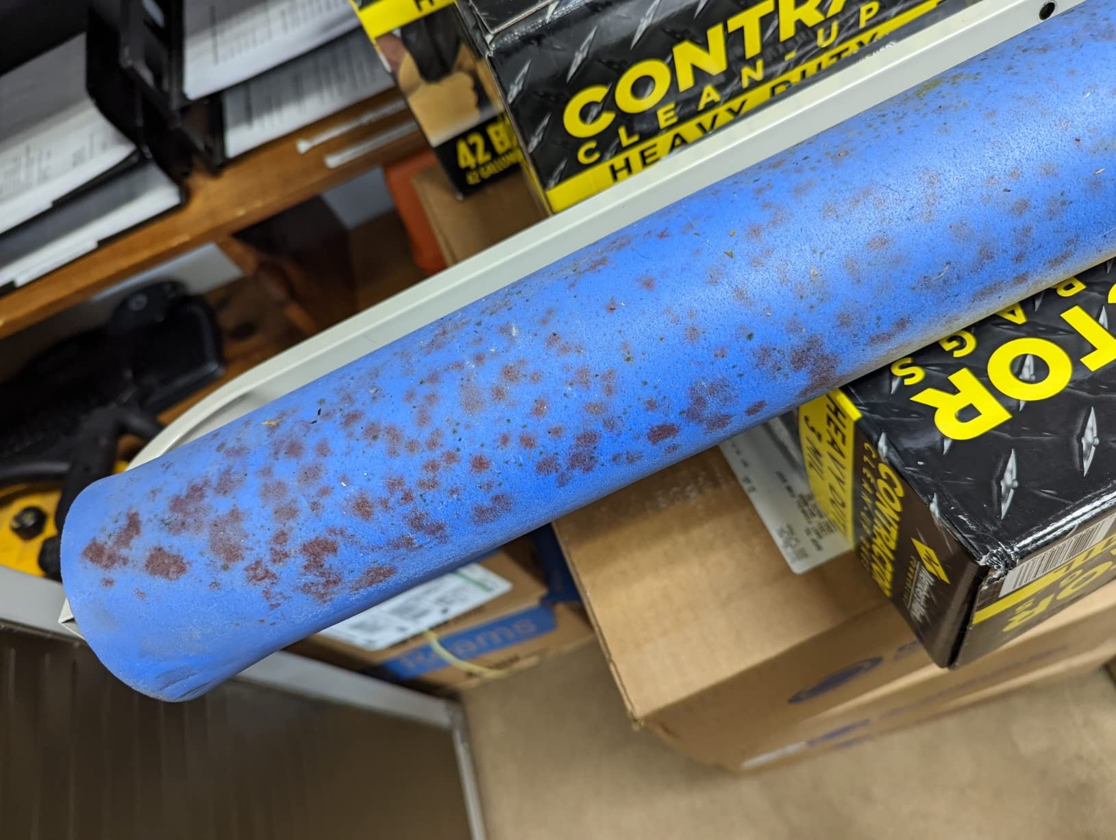 Vermont Rol-Dri Tennis Court Roller Squeegee - Blue PVA & PU Foam Tennis Squeegee | Lightweight with Exceptional Court Coverage | 36in Sweep Tennis Brush | Quick Clearing customer photo 1