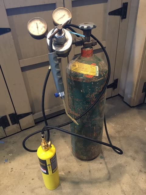 BLUEFIRE Oxypropane Welding Gas Cutting Torch Kit with Flint Lighter and Cylinder Holder Rack - For Jewelers Hvac Map Gas Torch Kit Brazing Mapp Gas Torch, Soldering Oxy Acetylene Torch Kit customer photo 2