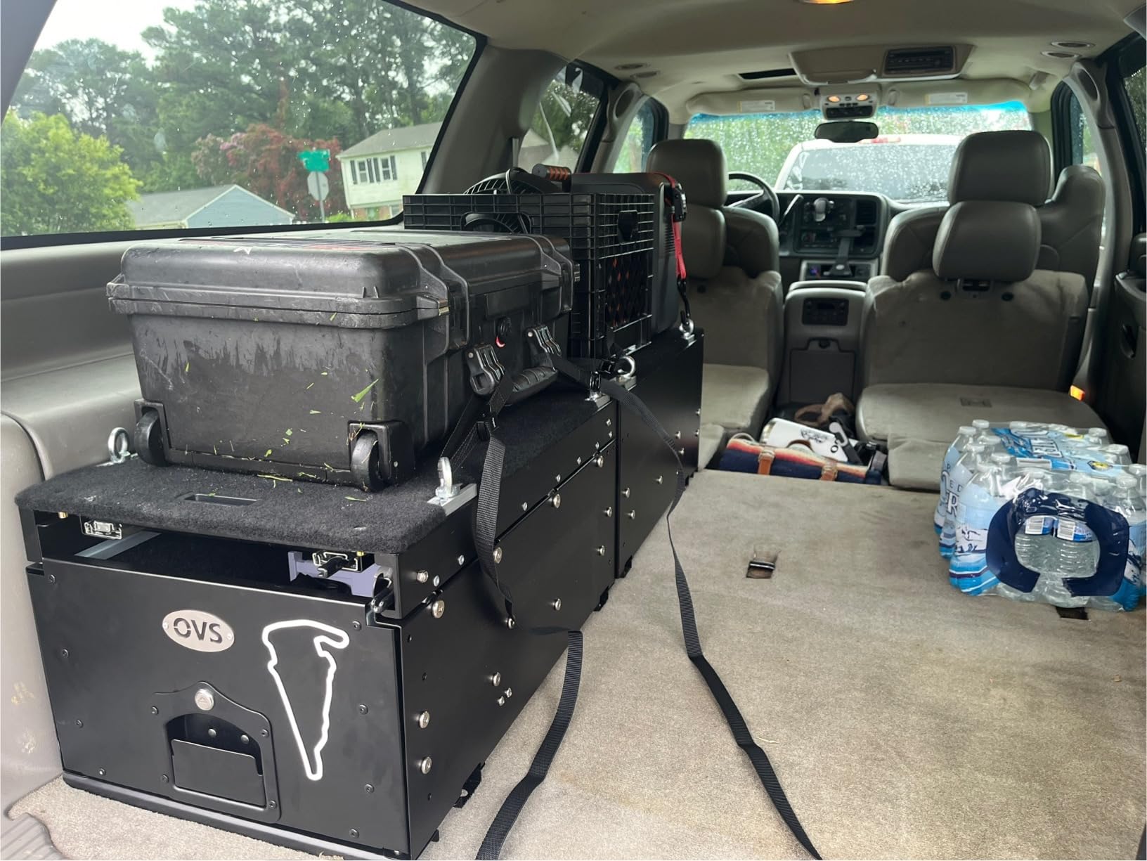Overland Vehicle Systems Cargo Box With Slide Out Drawer & Working Station - Two Stage Dual Black Powder Coat Universal - Marine Grade Stainless Steel Hardware customer photo 1