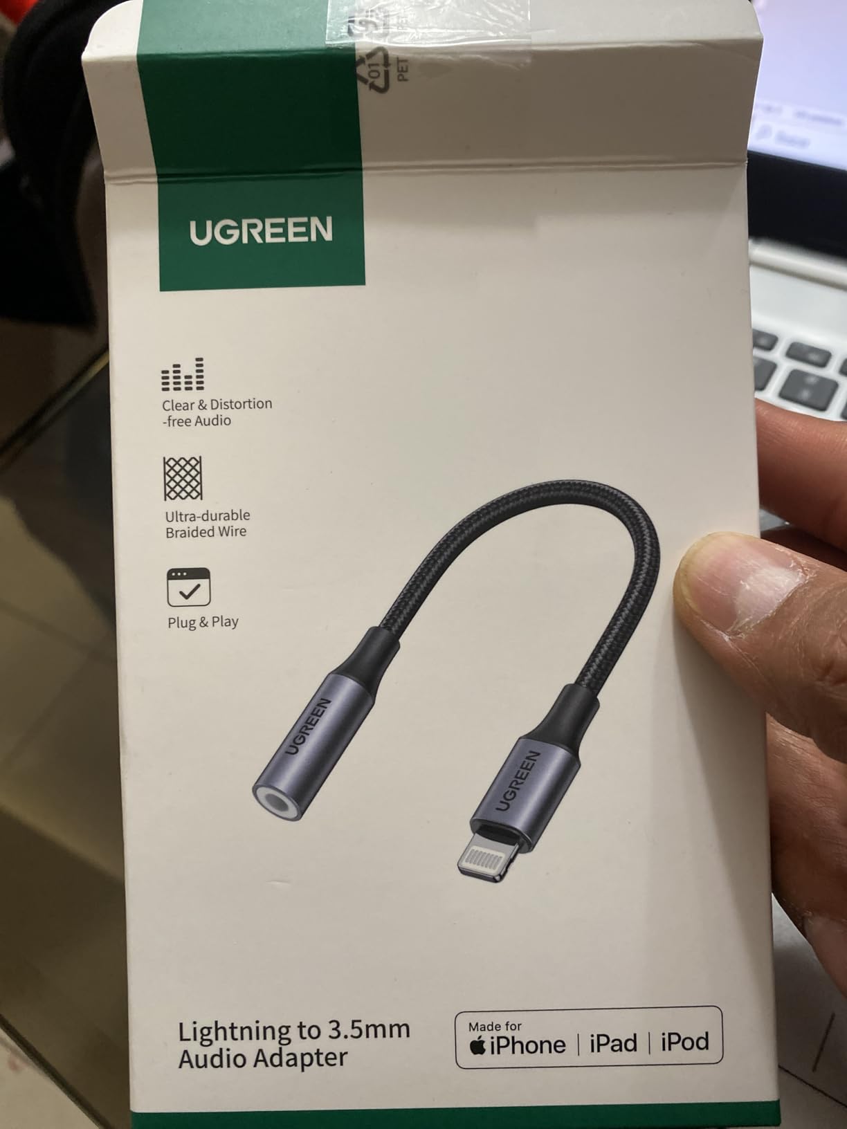 UGREEN Headphone Adapter for iPhone Lightning to 3.5mm Adapter Apple MFi Certified Lightning Aux Audio Jack Dongle Compatible with iPhone 14 Pro Max/14 Plus/13 12 11 Pro Max/SE/XS, Grey customer photo 2