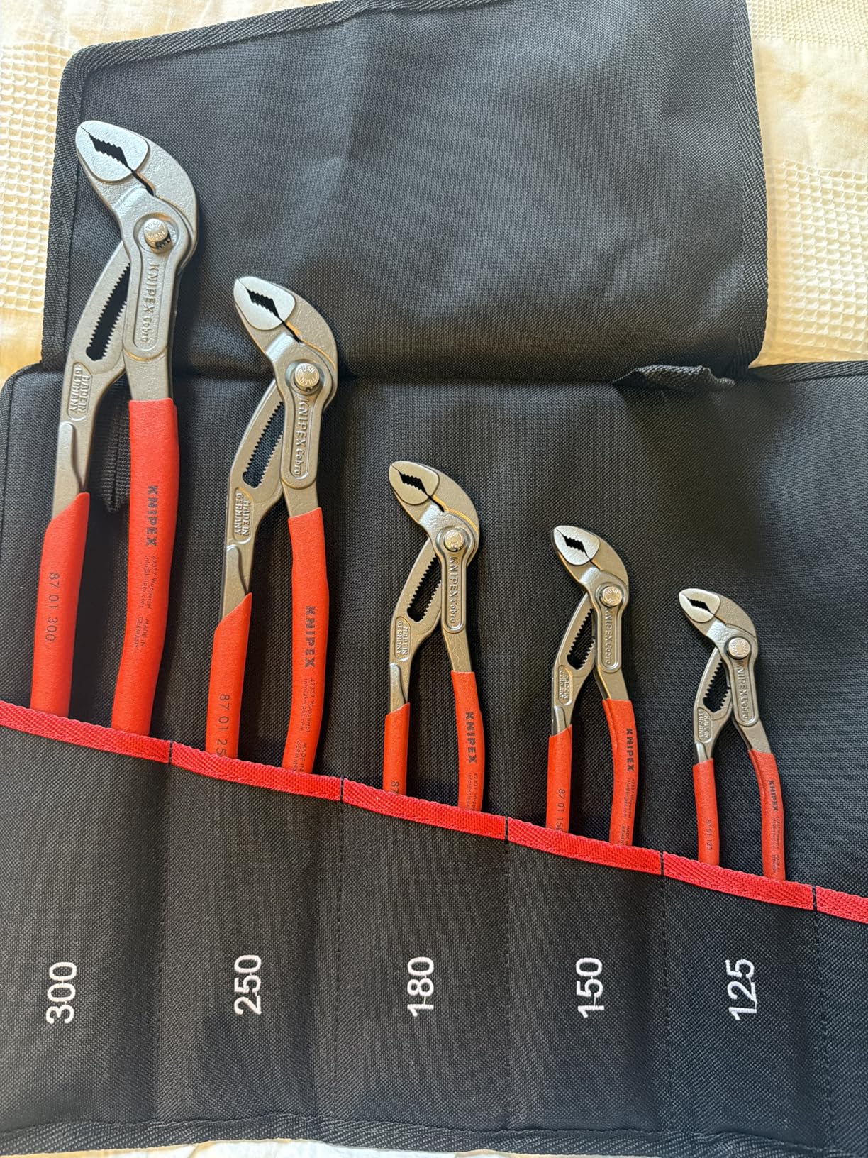 Knipex Tools 00 19 55 S5, Cobra Pliers, 5-Piece Set with Tool Pouch customer photo 1