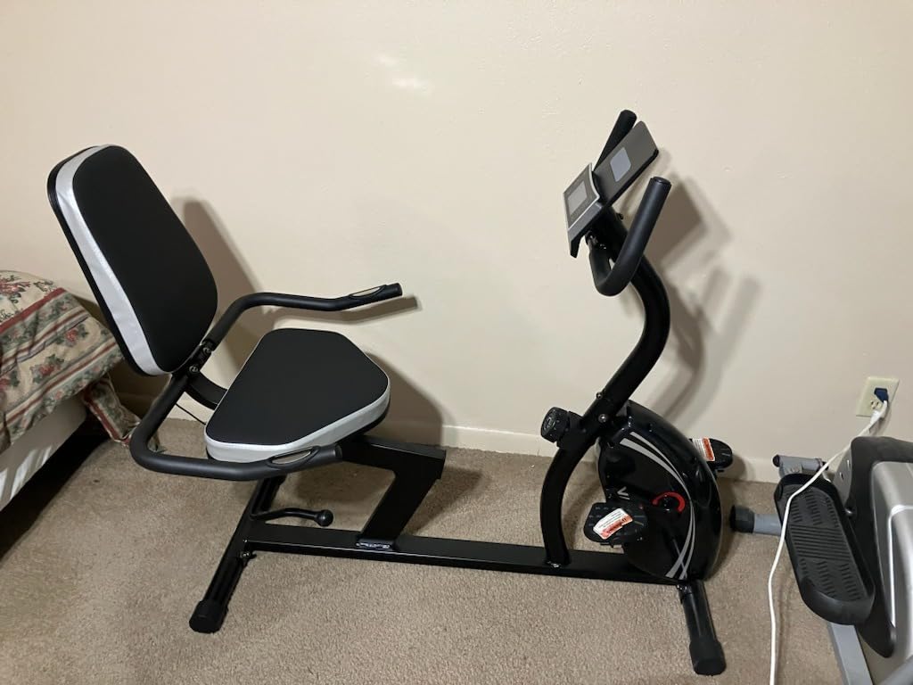 VANSWE Recumbent Exercise Bike for Adults Seniors - Recumbent Bikes for Home with Magnetic Resistance, Bluetooth and App Connectivity, Pulse Sensor customer photo 2