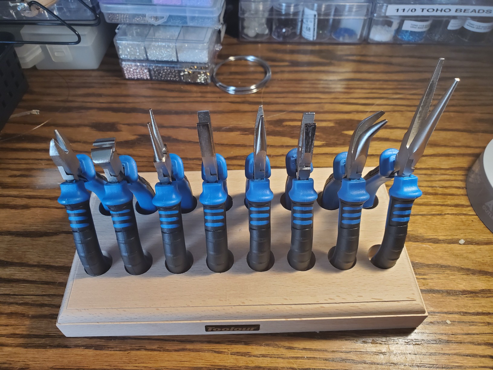 Toolour Jewelry Pliers Set Jeweler Making Tools Kit with Wood Holder, 8Pcs Professional Wire Plier for Beading Jewelry Maker DIY Crafting Wrapping Crimping Cutting Repair customer photo 2