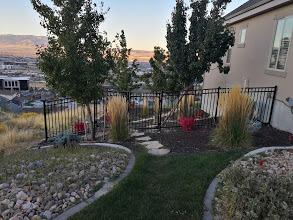 XCEL Fence Black Steel Anti-Rust Fence Panel - Flat Top/Picket Bottom - 3-Rail - 5'FT H X 6.5'FT W- Easy Installation - for Residential, Outdoor, Yard, Garden, 3-Rail, 1 Post Included customer photo 1