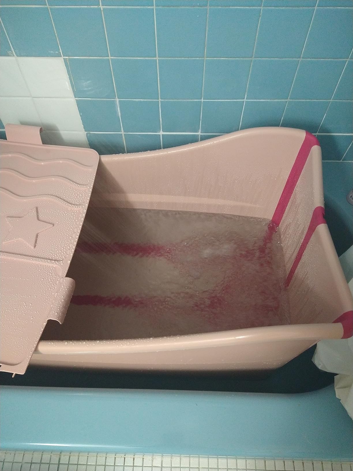 Freestanding Large Foldable Bath Tub Bathtub for Petite Adult Children Baby Toddler Pink customer photo 1