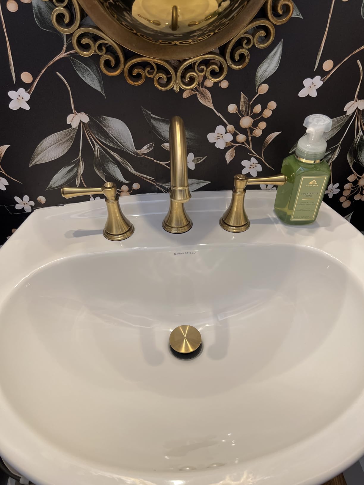 TimeArrow Chrome Two Handle 8 inch Widespread Bathroom Sink Faucet 3 Holes with Pop-Up Drain, High Arc Modern Bathroom Vanity Faucet with Brass 360 Degree Swivel Spout, TAF830Y-CP customer photo 1