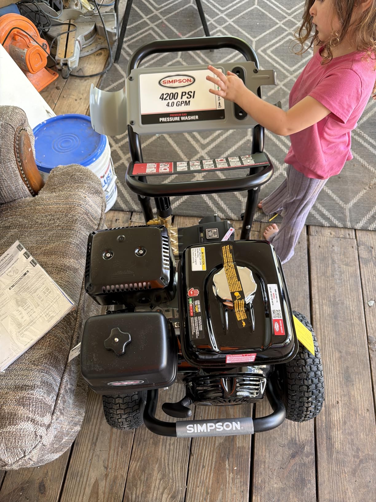 Simpson 3500 PSI Gas Pressure Washer, 2.5 GPM Commercial Power Washer, Honda Engine, Cold Water, 25' Hose, PowerShot, 49-State Compliant (PS3228) customer photo 1